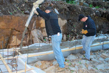 Fab-Form Fastfoot Adapts to Uneven Ground, Fabric Formwork for concrete footings and pad edging in CO